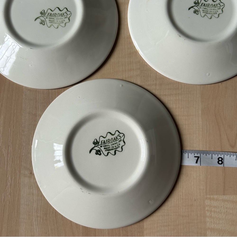 Fair Oaks by Royal China 6” Saucers - set of 3 - Picture 5 of 5